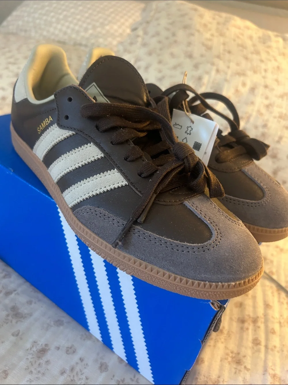 adidas Samba OG Men Sneakers — Brown with White Stripes